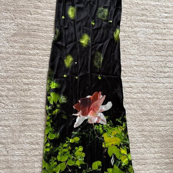 RODARTE - Floral-Appliquéd Silk Maxi Slip Dress - Picture 4 of 8